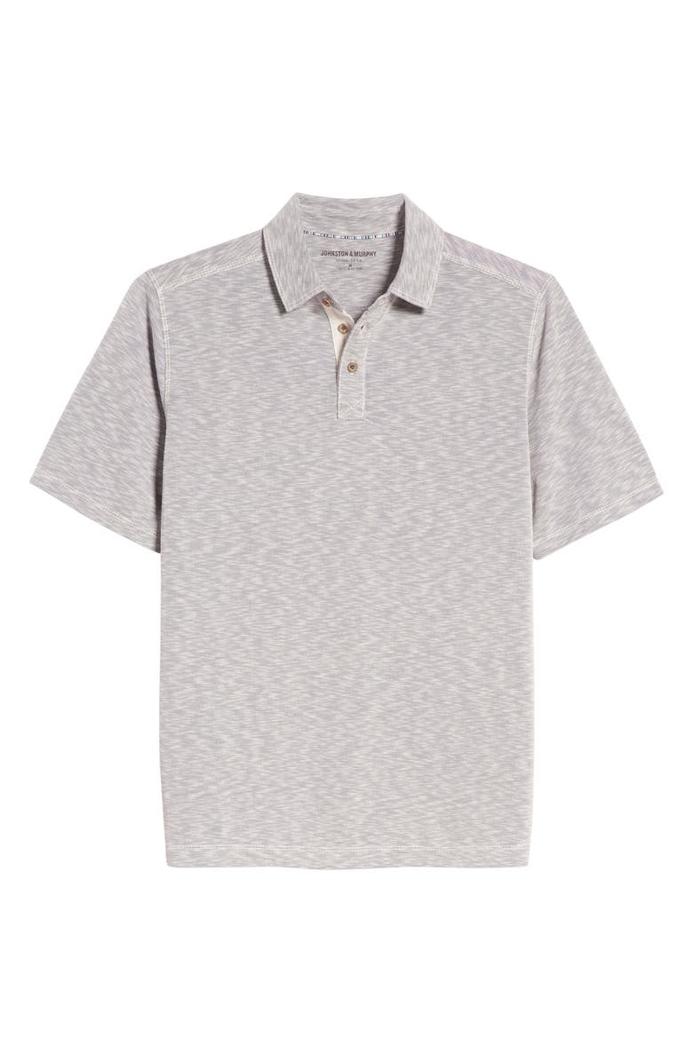 Johnston & Murphy Slub Short Sleeve Polo, Alternate, color, 
