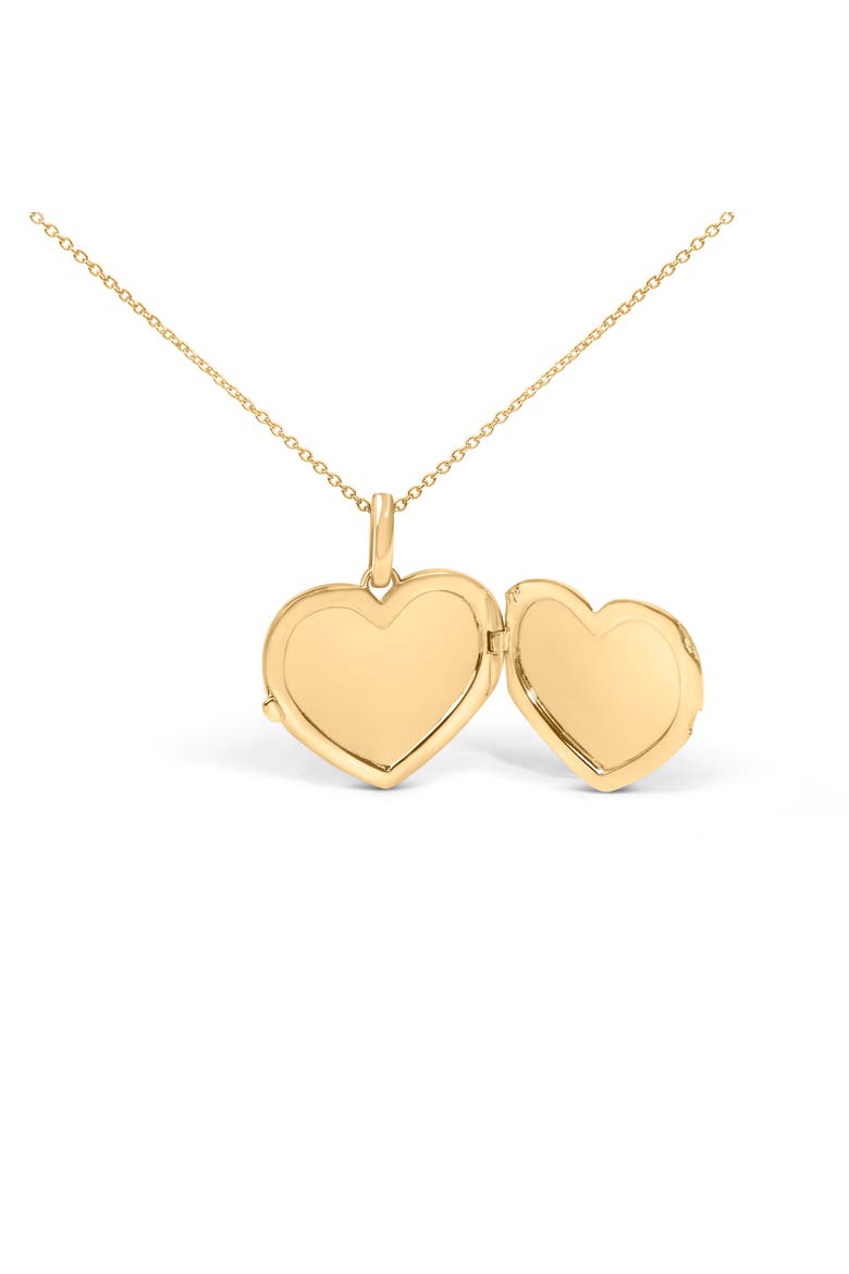 Gold Vermeil 1/10 Cttw Diamond Heart Locket Pendant Necklace, Alternate, color, Silver