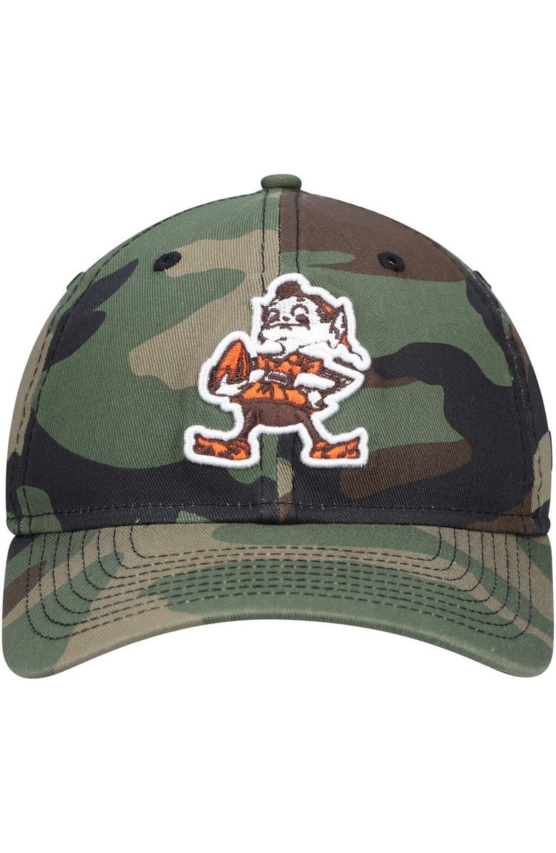 New Era Men's New Era Camo Cleveland Browns Brownie The Elf Team Core Classic 2.0 9TWENTY Adjustable Hat, Alternate, color, 
