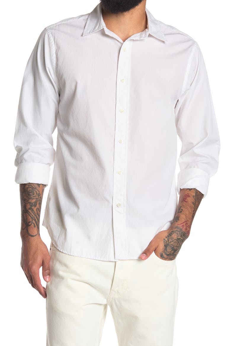 End on End School Regular Fit Button-Up Long Sleeve Shirt, Main, color, WHITE