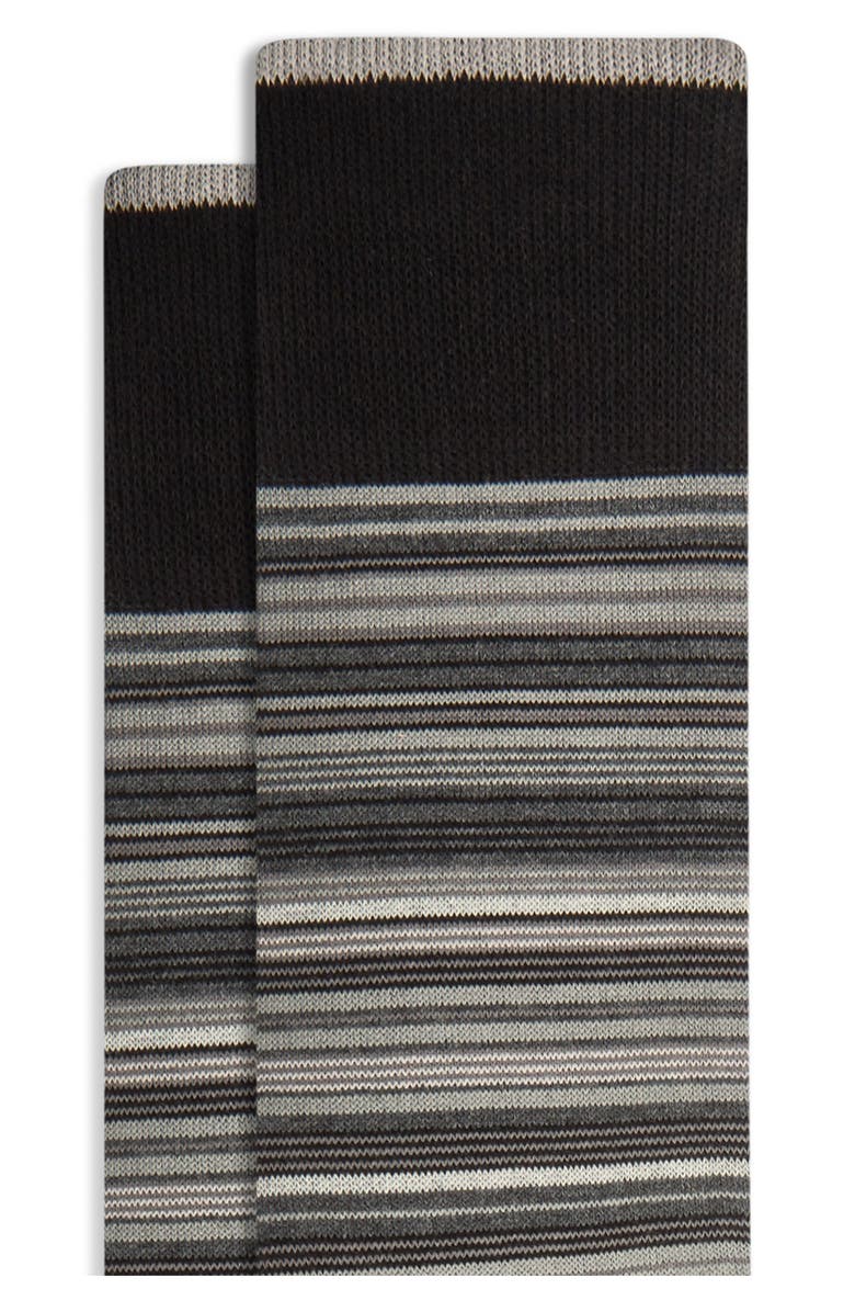 Bugatchi Cotton & Cashmere Blend Dress Socks, Alternate, color, Black