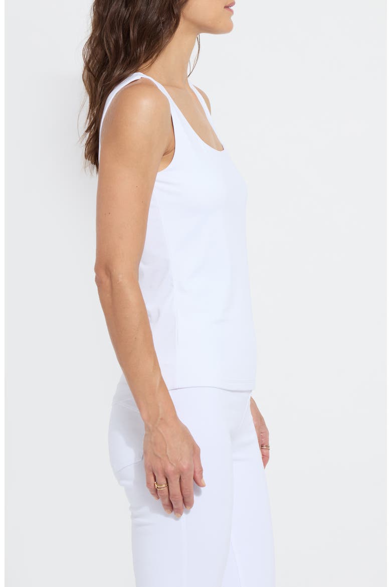 'Lyssentials Evie Scoop Neck Tank, Alternate, color, WHITE