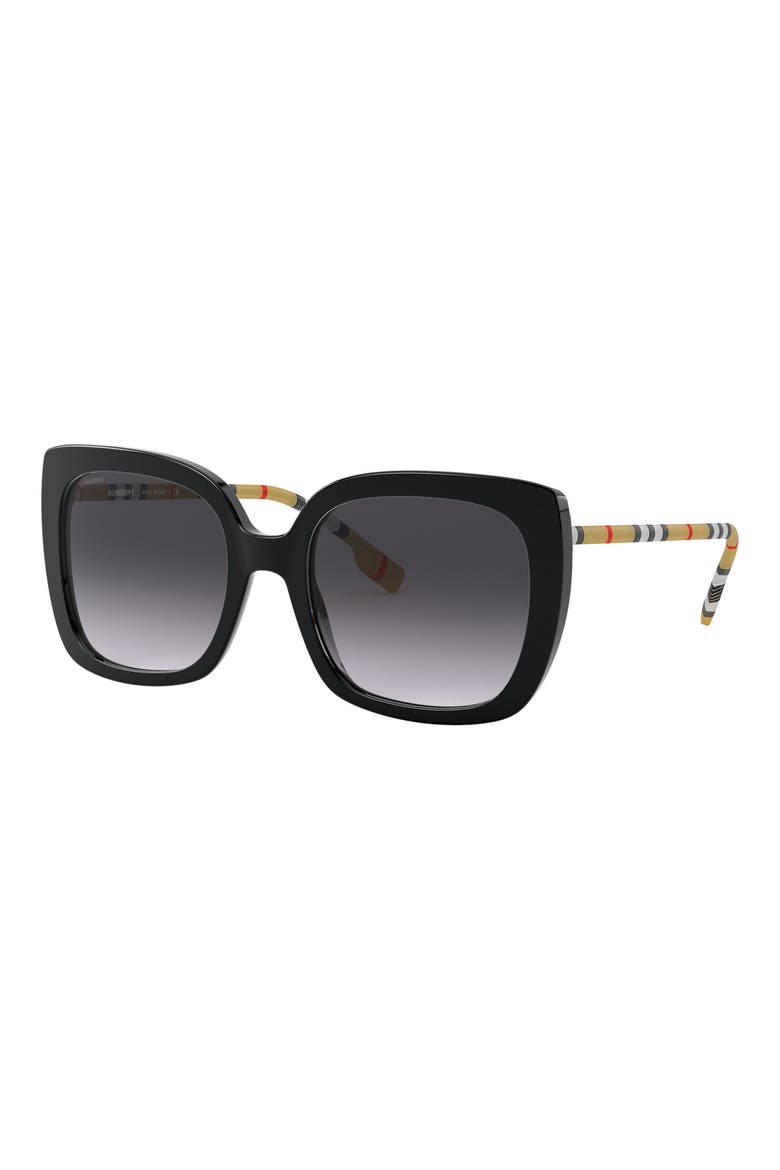 56mm Butterfly Sunglasses, Alternate, color, BLACK