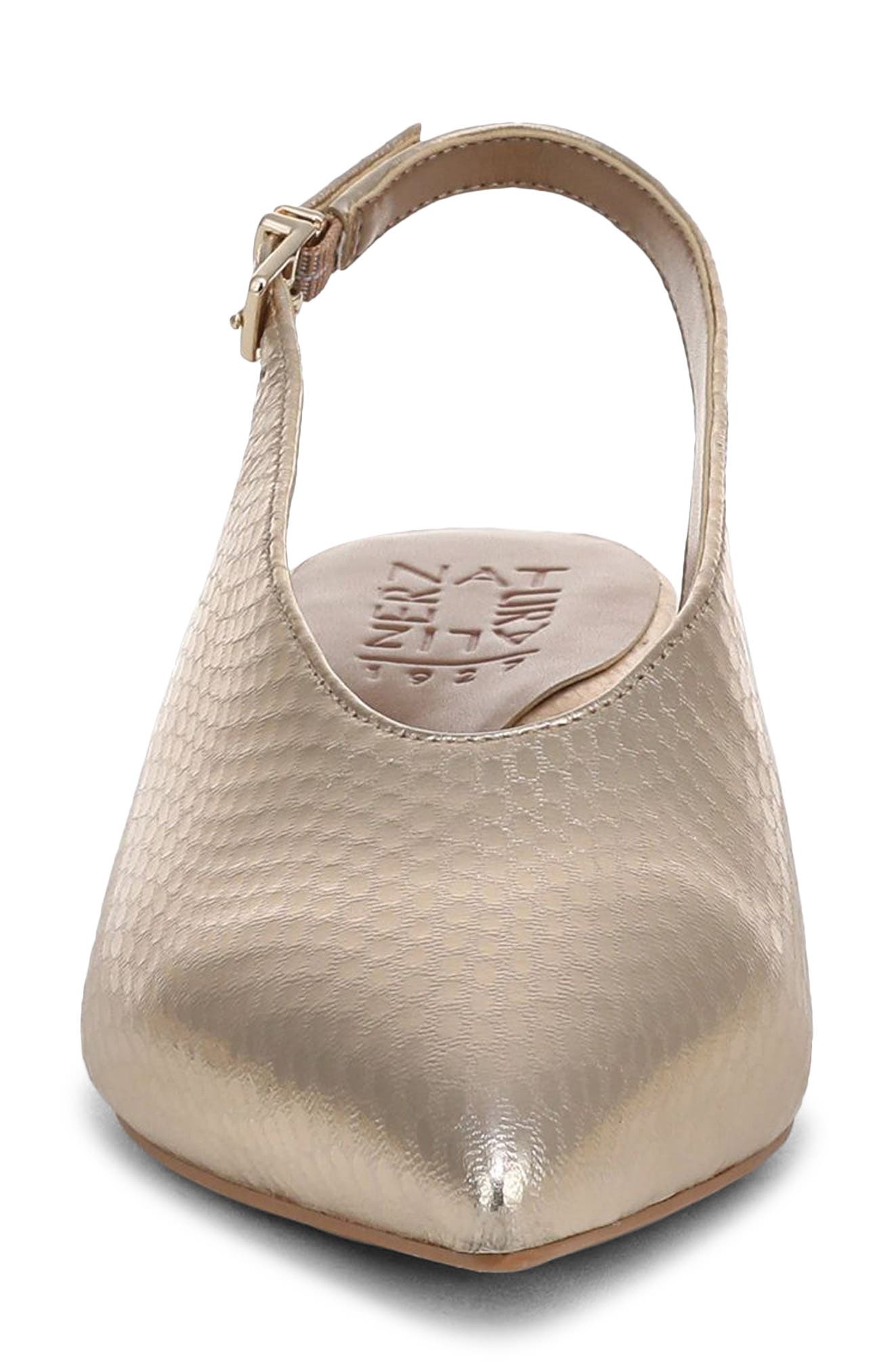 Naturalizer Nicolette Slingback Pointed Toe Kitten Heel Pump, Alternate, color, Light Champagne