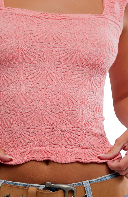 Free People Love Letter Floral Knit Camisole In Pink