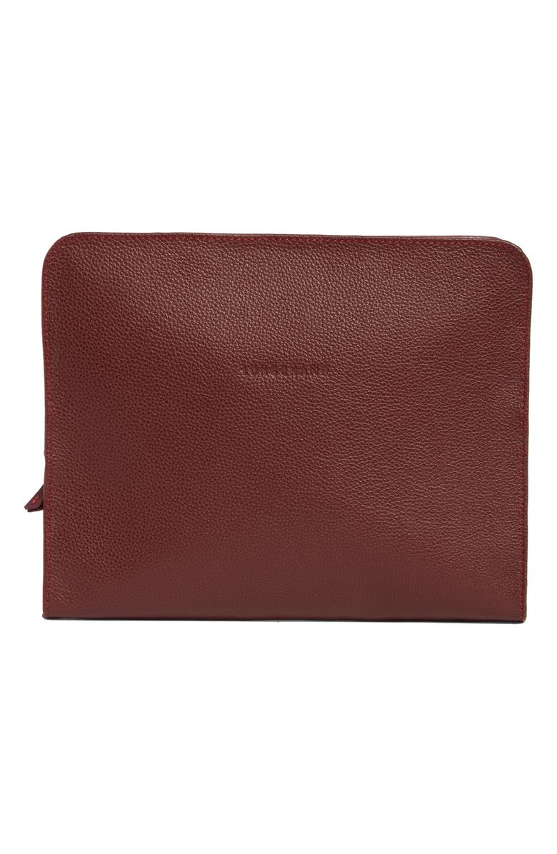 Longchamp Le Foulonné Top Zip Tech Case, Main, color, Red Lacquer
