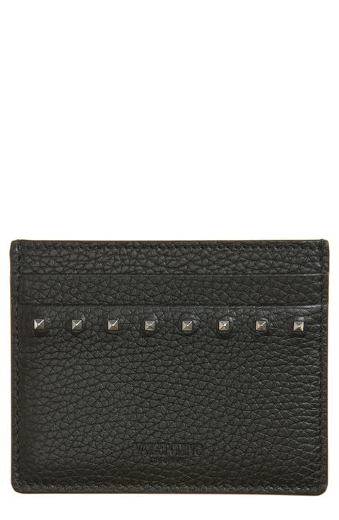 Rockstud Leather Card Holder