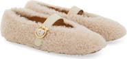FERRAGAMO Gancio Genuine Shearling Ballet Flat