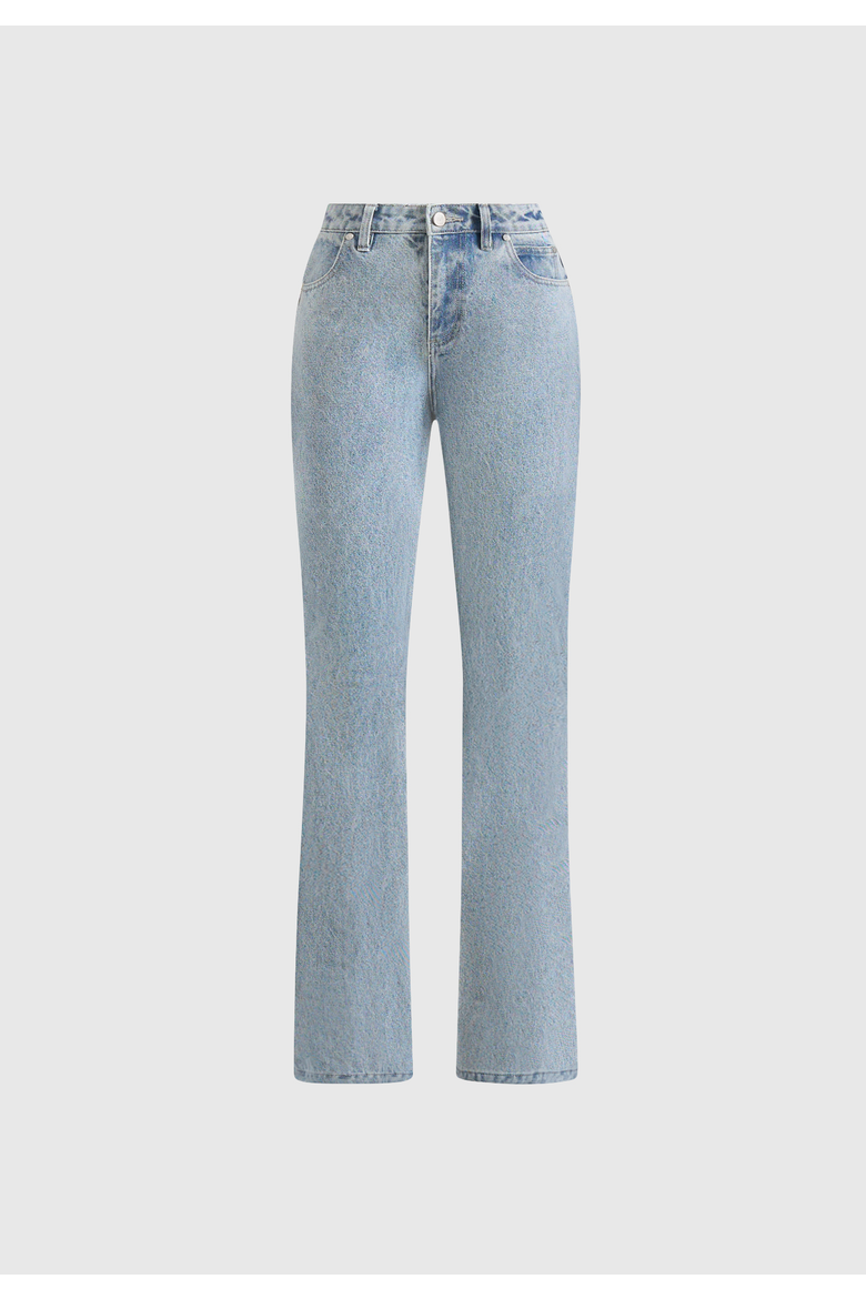 Abbie Stacked Fit And Flare Jean, Alternate, color, Mid Blue