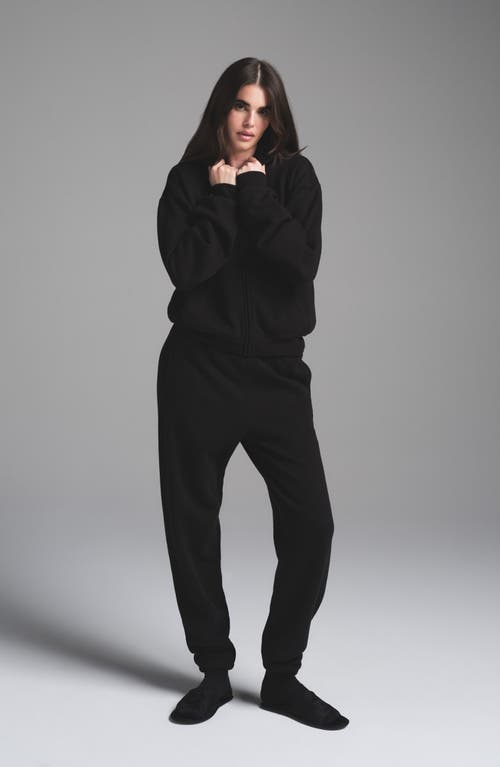 Skims Cotton Fleece Classic Joggers In Onyx