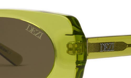 Dezi Booked 52mm Rectangular Sunglasses In Green