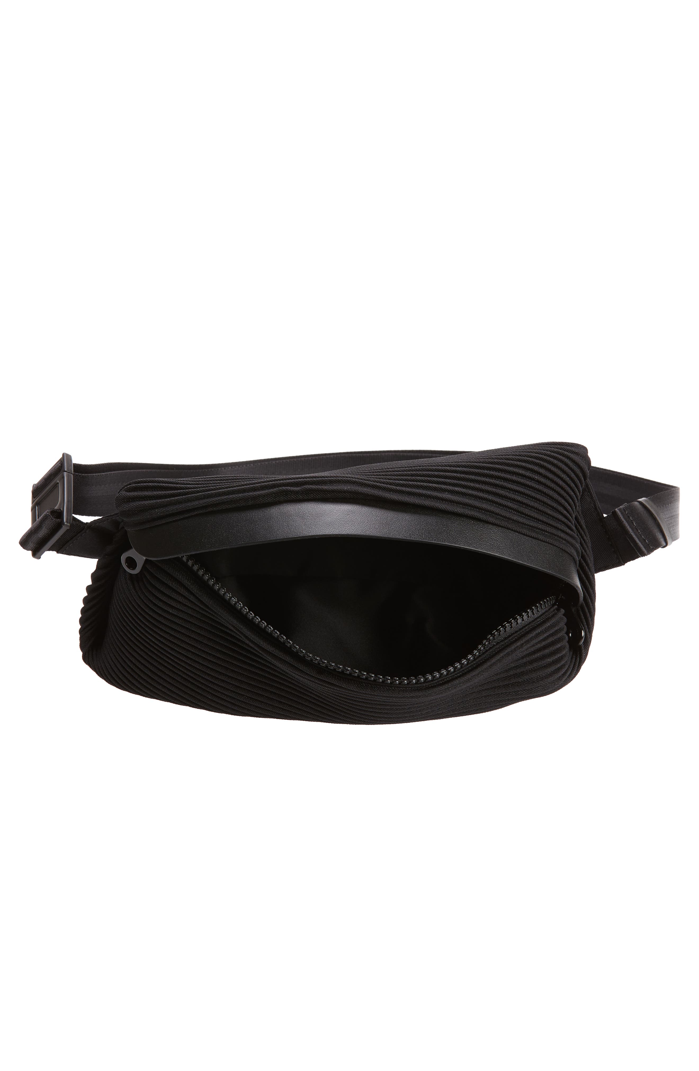 Pleats Please Issey Miyake Bias Pleated Belt Bag, Alternate, color, 