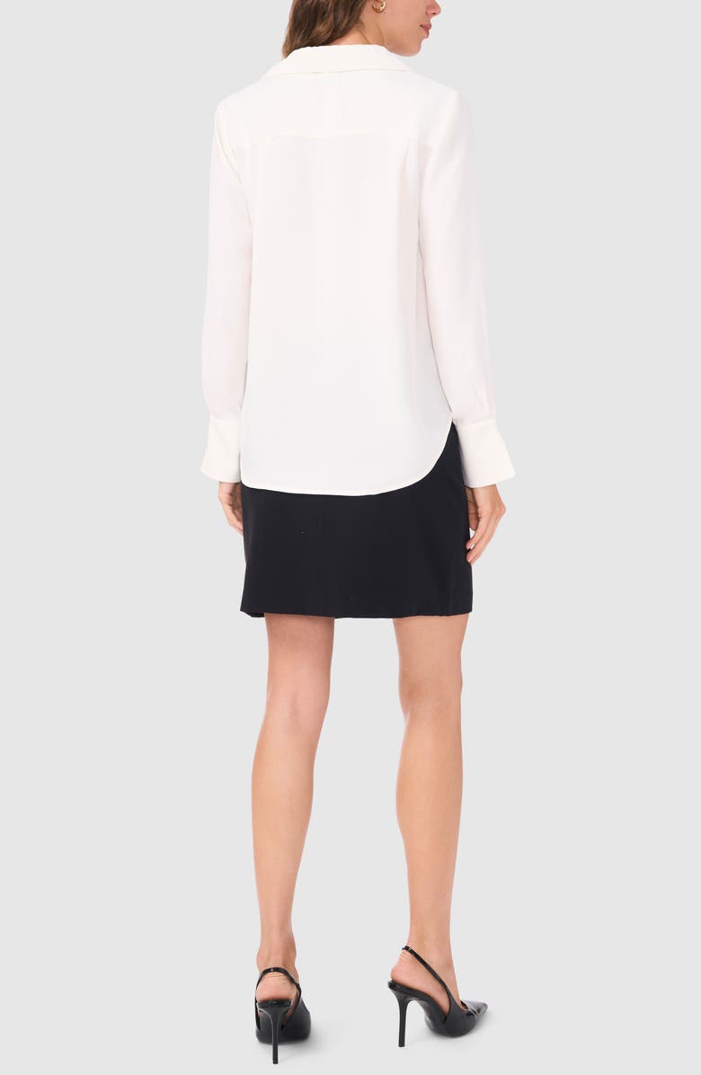 Halogen<sup>®</sup> Split Cuff Button-Up Top, Alternate, color, New Ivory