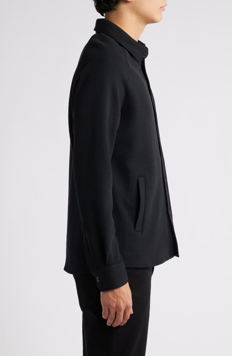 Robert Barakett Optus Double Sided Knit Overshirt, Alternate, color, Black