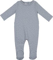 Manière Printed Leaf Stretch Cotton Footie
