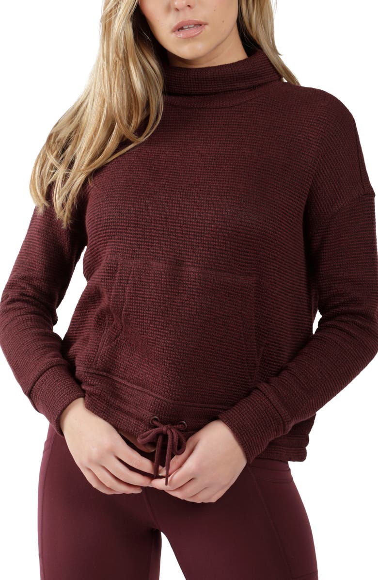 90 DEGREE BY REFLEX Boucle Pullover Hoodie, Main, color, 