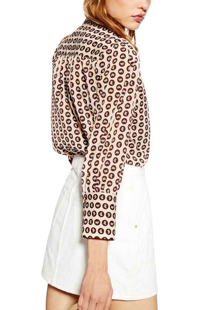 Topshop Horse Coin Shirt, Alternate, color, 