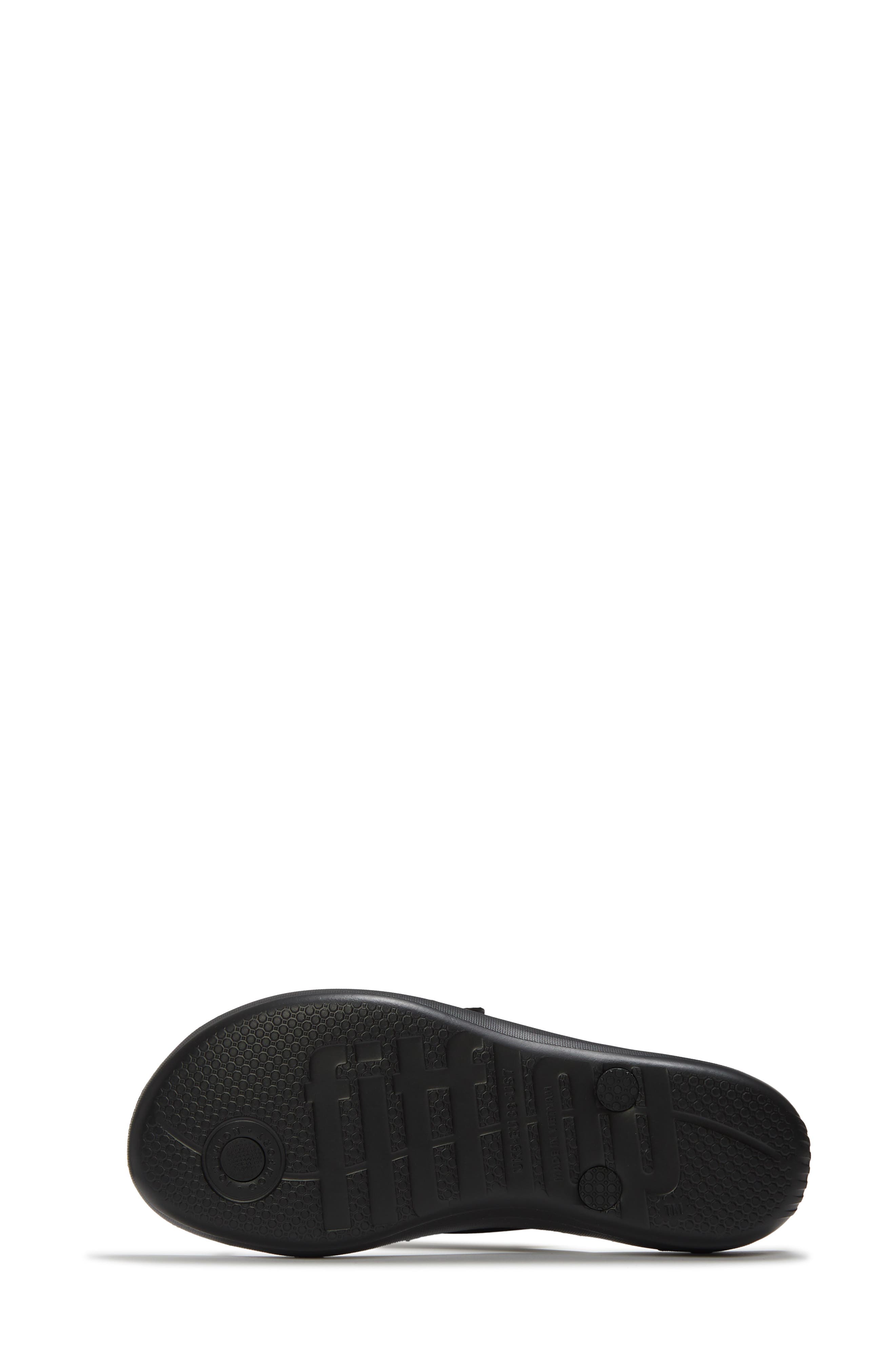 FitFlop iQushion Flower Flip Flop, Alternate, color, Black