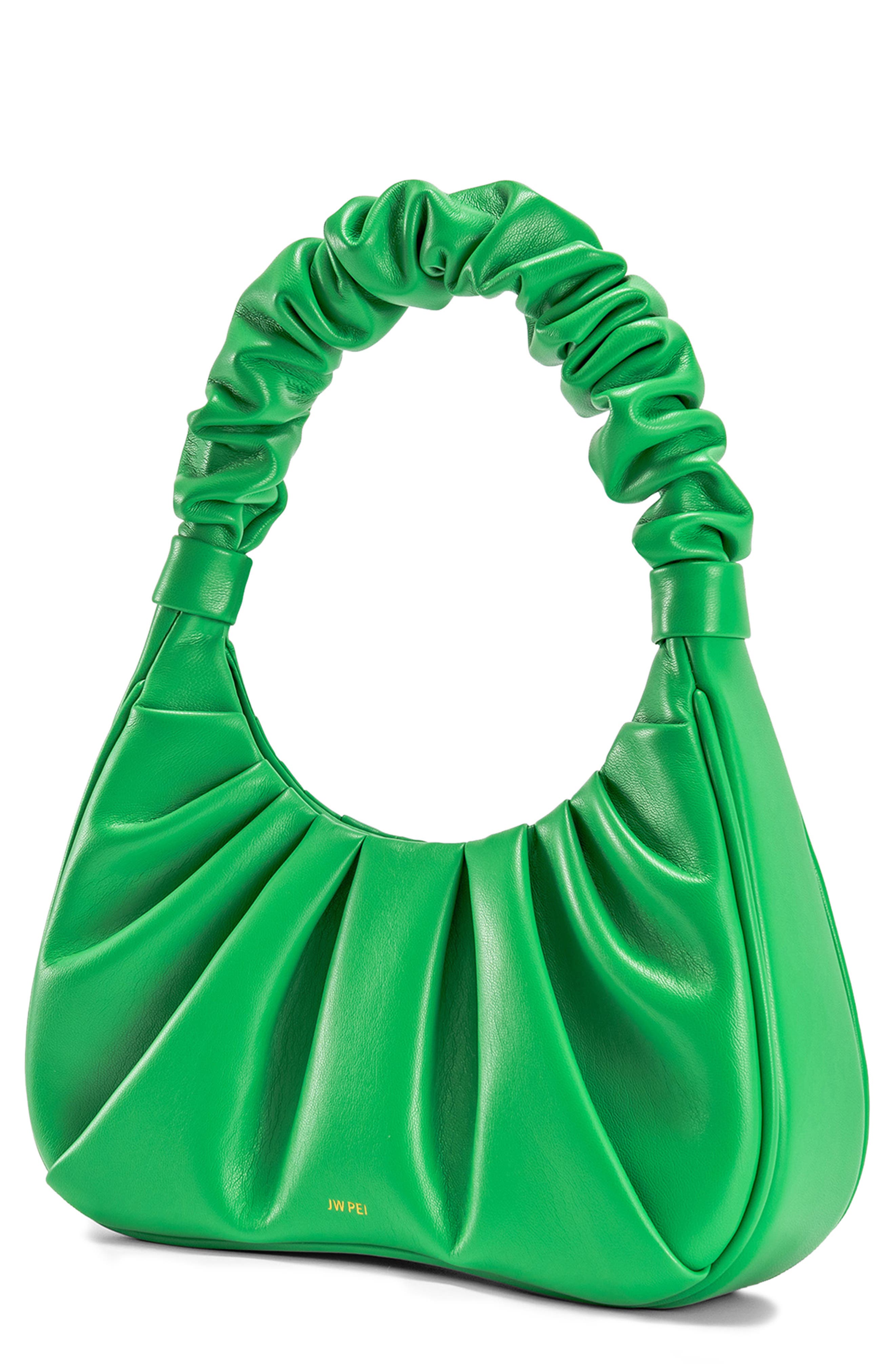 Joy Faux Leather Shoulder Bag, Alternate, color, GRASS GREEN