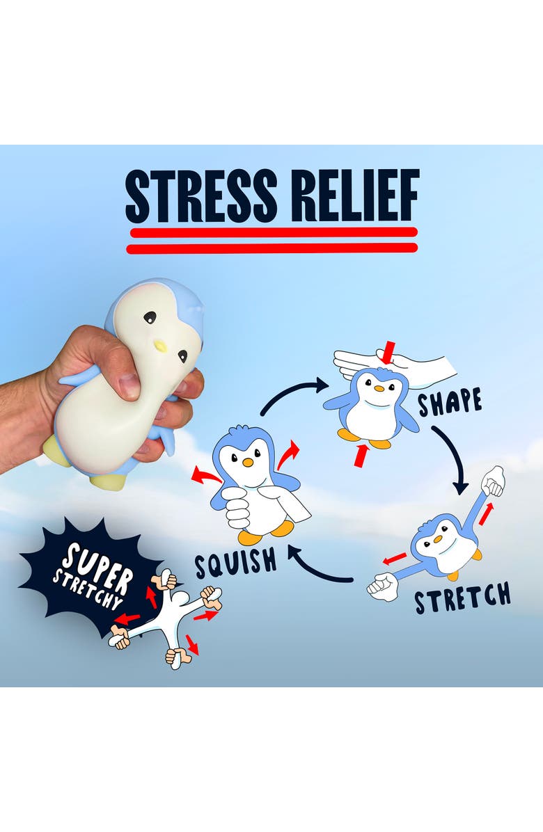 Pudgy Penguins Monkeworld Fidget Toy Blue Plush, Alternate, color, Blue