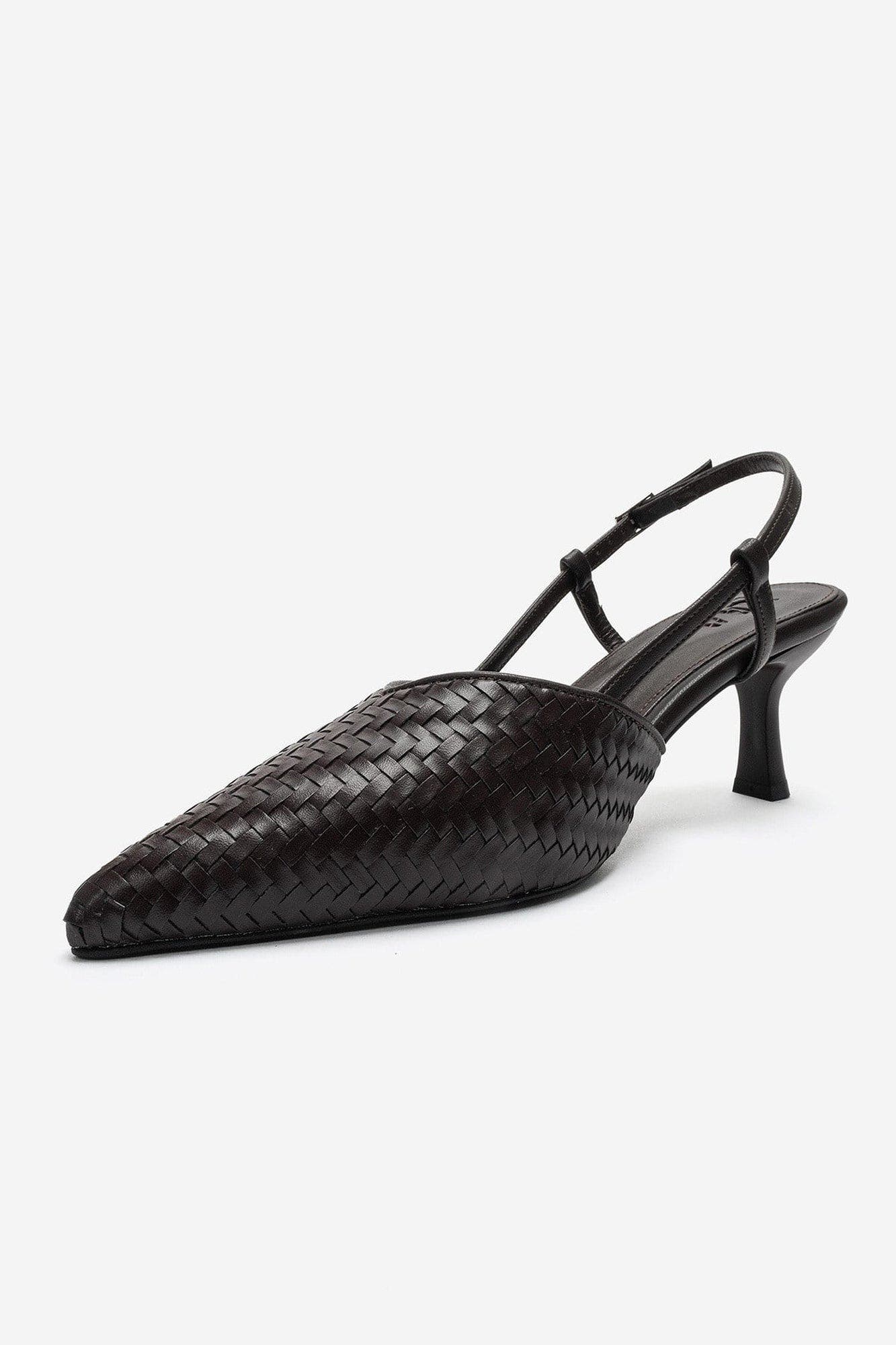 Mavero Slingback Stiletto Pump, Alternate, color, Brown