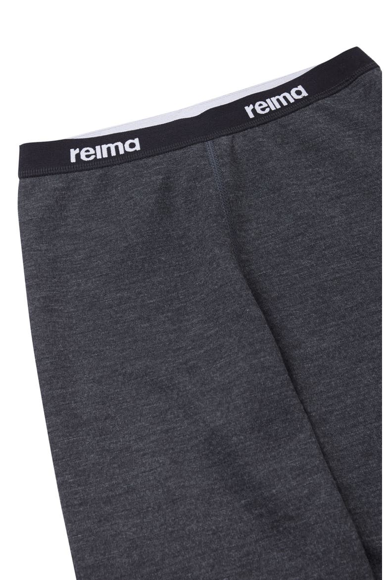 Kids' Lani Thermal Top & Pants Set, Alternate, color, BLACK MELANGE