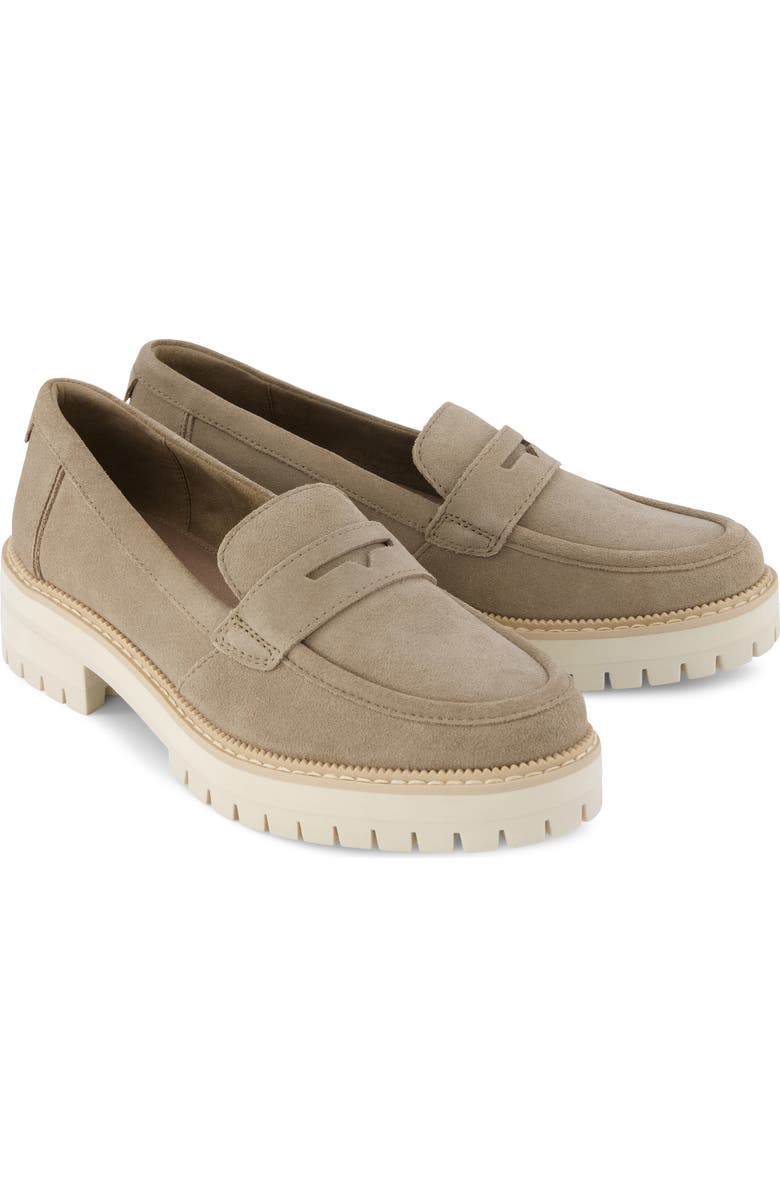 TOMS Cara Platform Penny Loafer, Alternate, color, Medium Beige