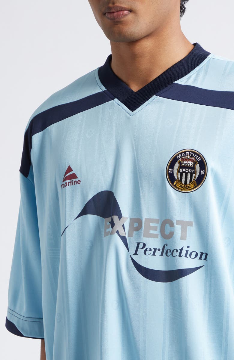 Martine Rose Oversize Soccer Jersey, Alternate, color, Blue Light