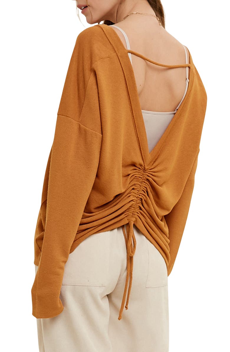 WISHLIST Hacci Knit Top, Alternate, color, Amber