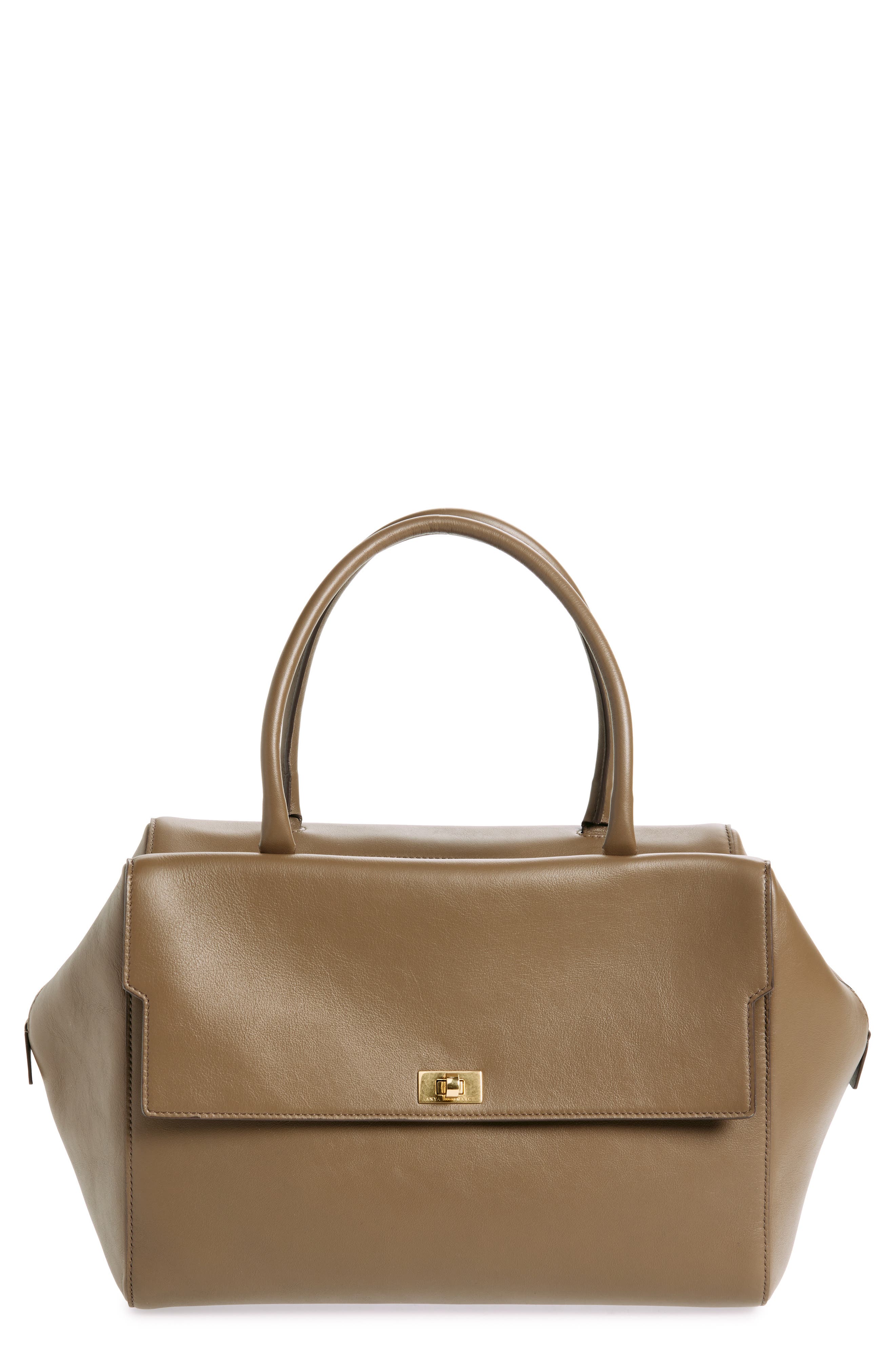 Anya Hindmarch Large Seaton Leather Handbag, Main, color, 