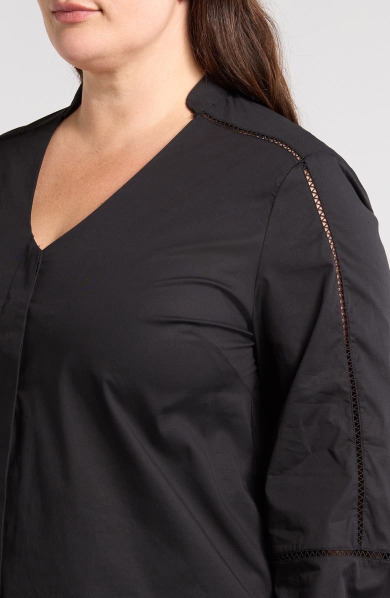 Universal Standard Saint Honoré Stretch Cotton Poplin Top, Alternate, color, 