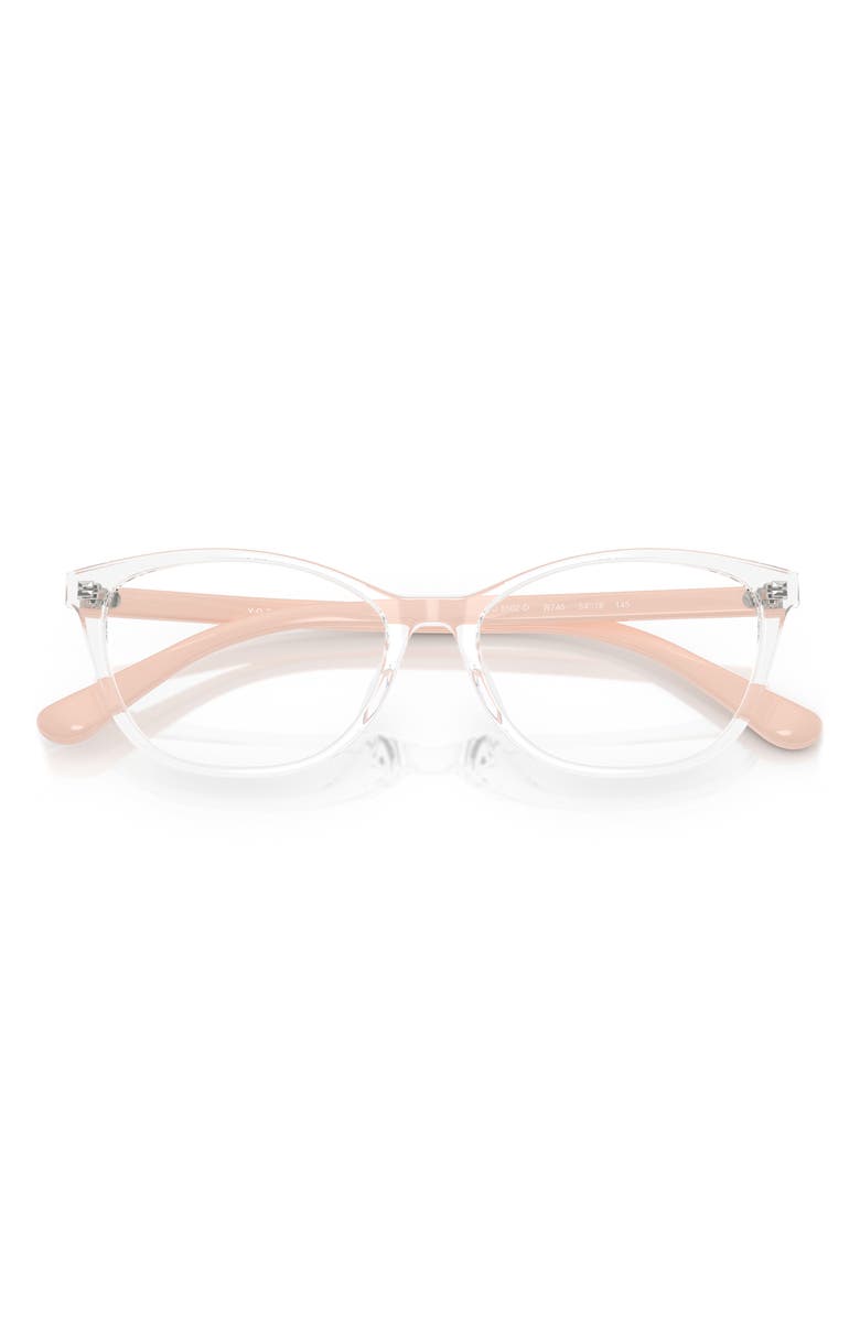 VOGUE 54mm Cat Eye Optical Glasses, Alternate, color, Transparent
