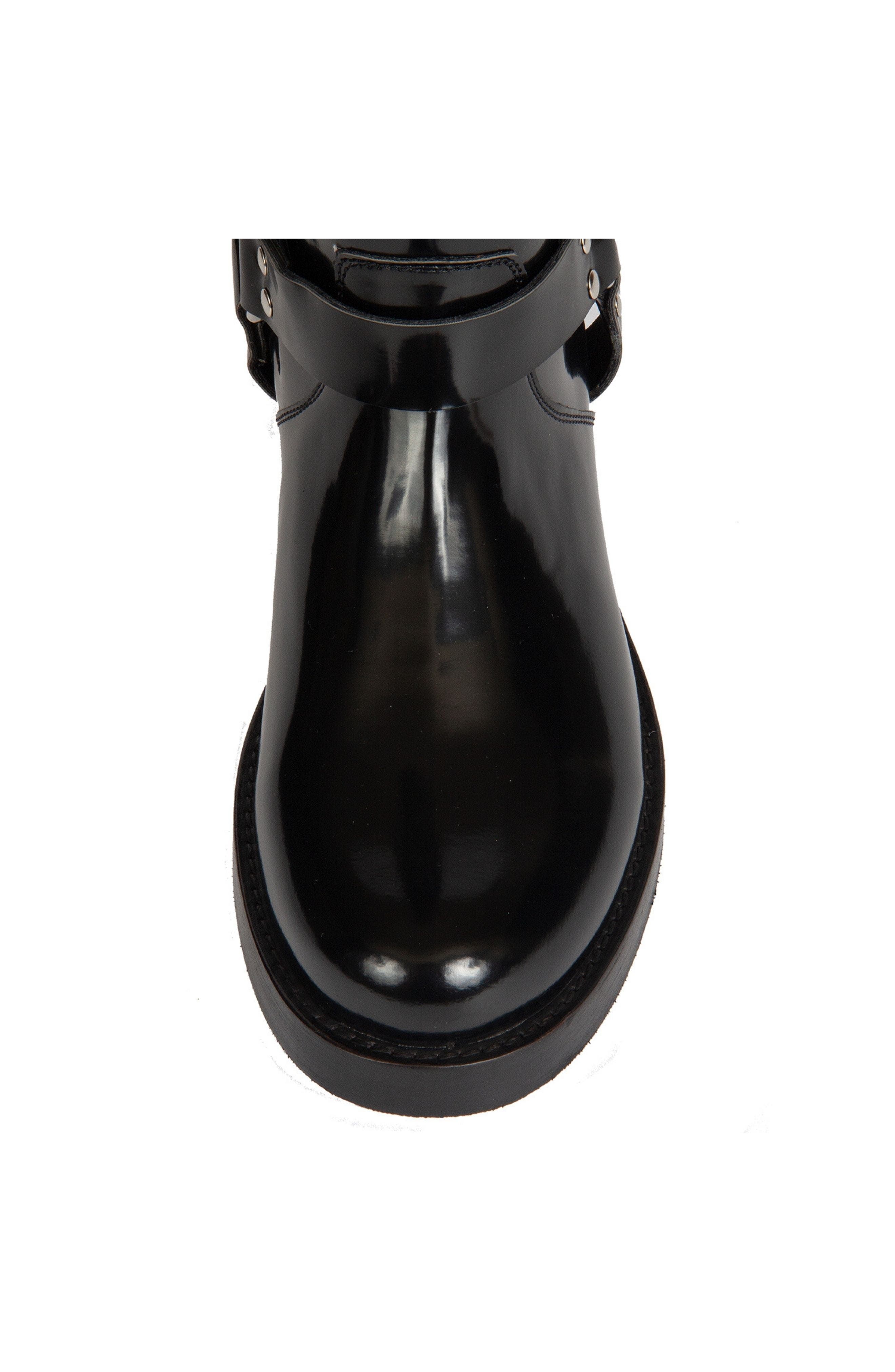 URBNKICKS Tall Biker Distressed Boots, Alternate, color, Black