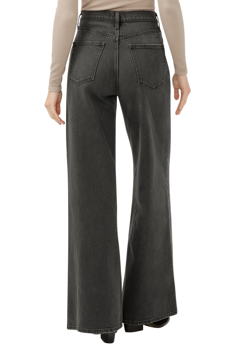 Highly Desirable High Waist Ultra Wide Leg Jeans, Alternate, color, ASH