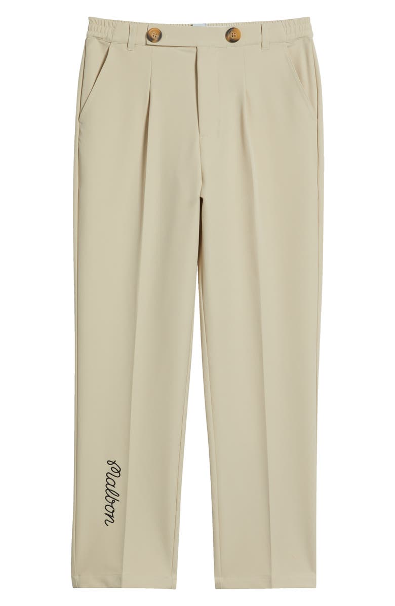 Malbon Golf Oliver Pleated Straight Leg Pants, Alternate, color, Khaki