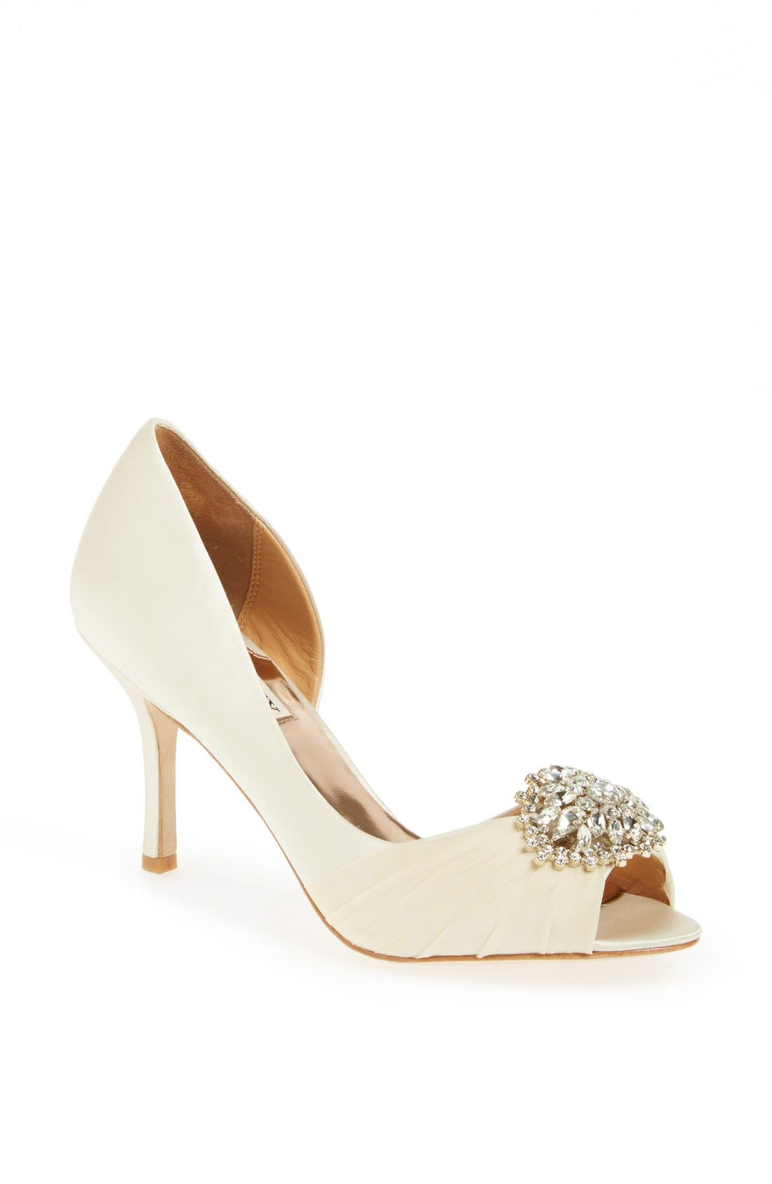 Badgley Mischka 'Pearson' Pump, Main, color, VANILLA SATIN