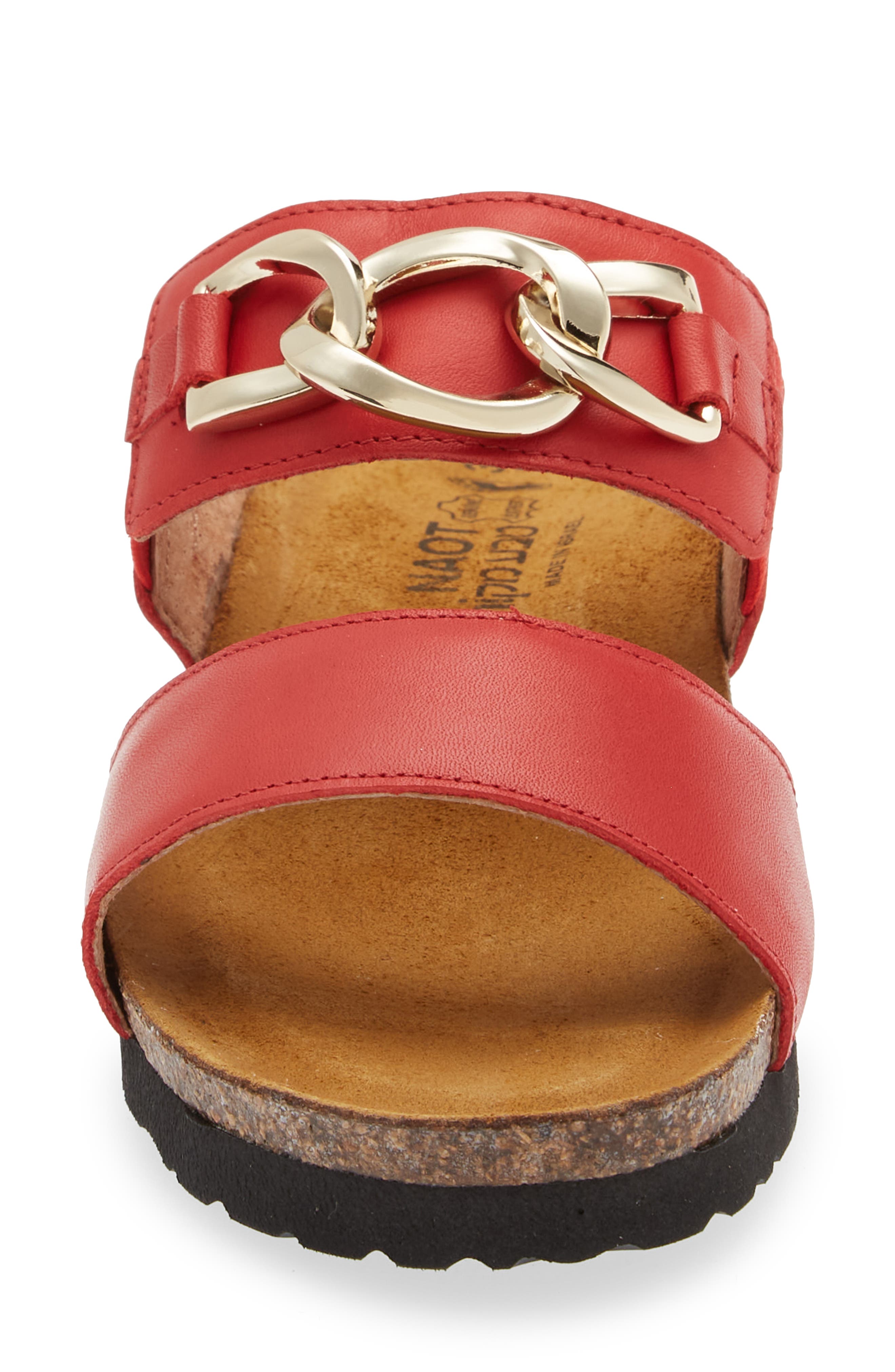 Victoria Wedge Slide Sandal, Alternate, color, KISS RED LEATHER