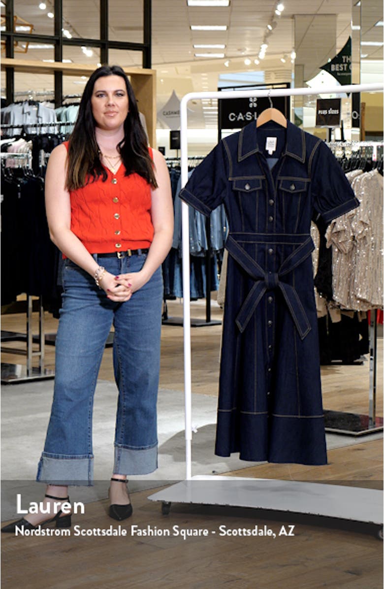Suzie Short Sleeve Denim Midi Dress, sales video thumbnail