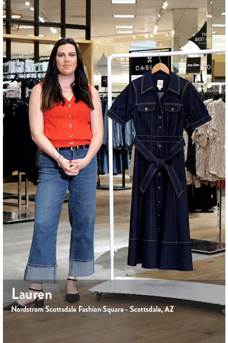 Suzie Short Sleeve Denim Midi Dress video
