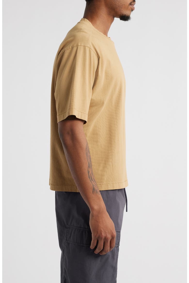 Garment Dyed Boxy Crop T-Shirt, Alternate, color, TAN CARTOUCHE