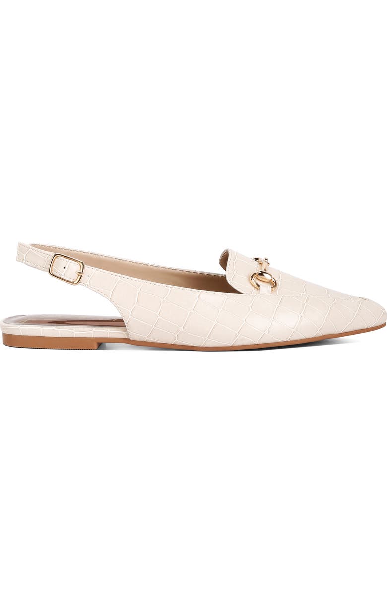 LONDON RAG Trempe Croc Embossed Slingback Flat, Alternate, color, Taupe