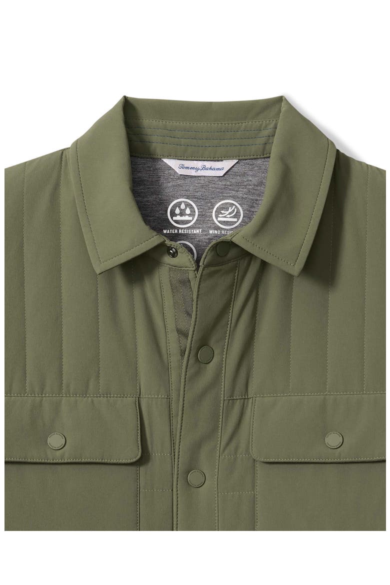 Layton Water Repellent Quilted Shirt Jacket, Alternate, color, BEETLE GREEN