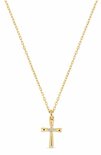 Icon 18k Gold Diamond Cross Pendant Necklace