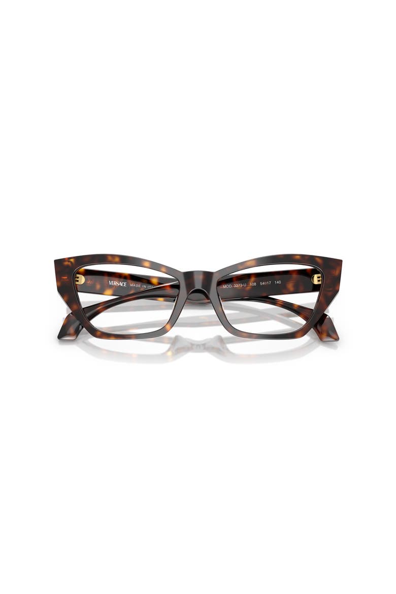 52mm Cat Eye optical glasses, Alternate, color, Brown
