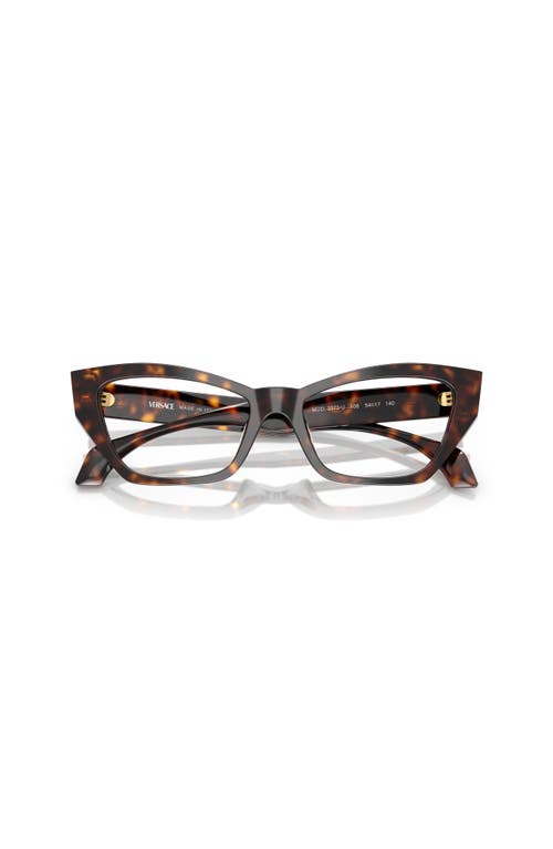 Versace 52mm Cat Eye Optical Glasses In Black