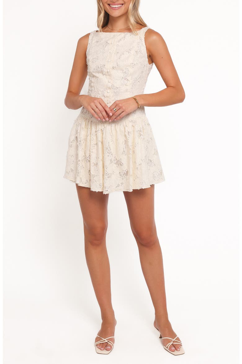 Briar Lace Sleeveless Minidress, Main, color, CREAM