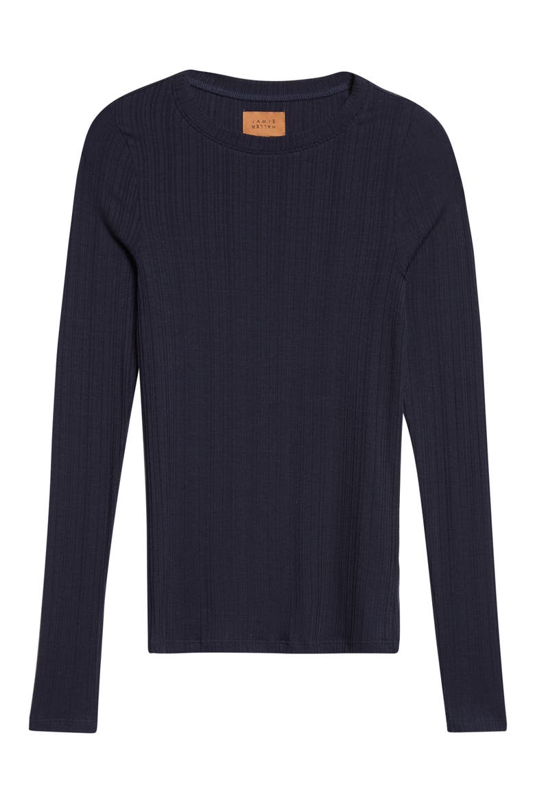 The Long Rib Tee, Alternate, color, NAVY