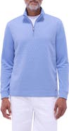 Bugatchi Quilted Quarter Zip Performance Pullover