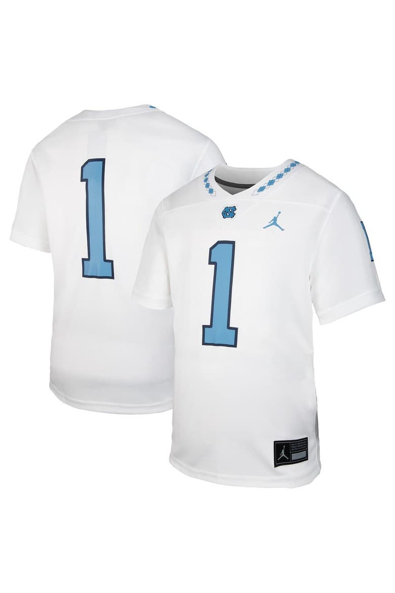 Youth Jordan Brand #1 White North Carolina Tar Heels Untouchable Replica Game Jersey, Main, color, White