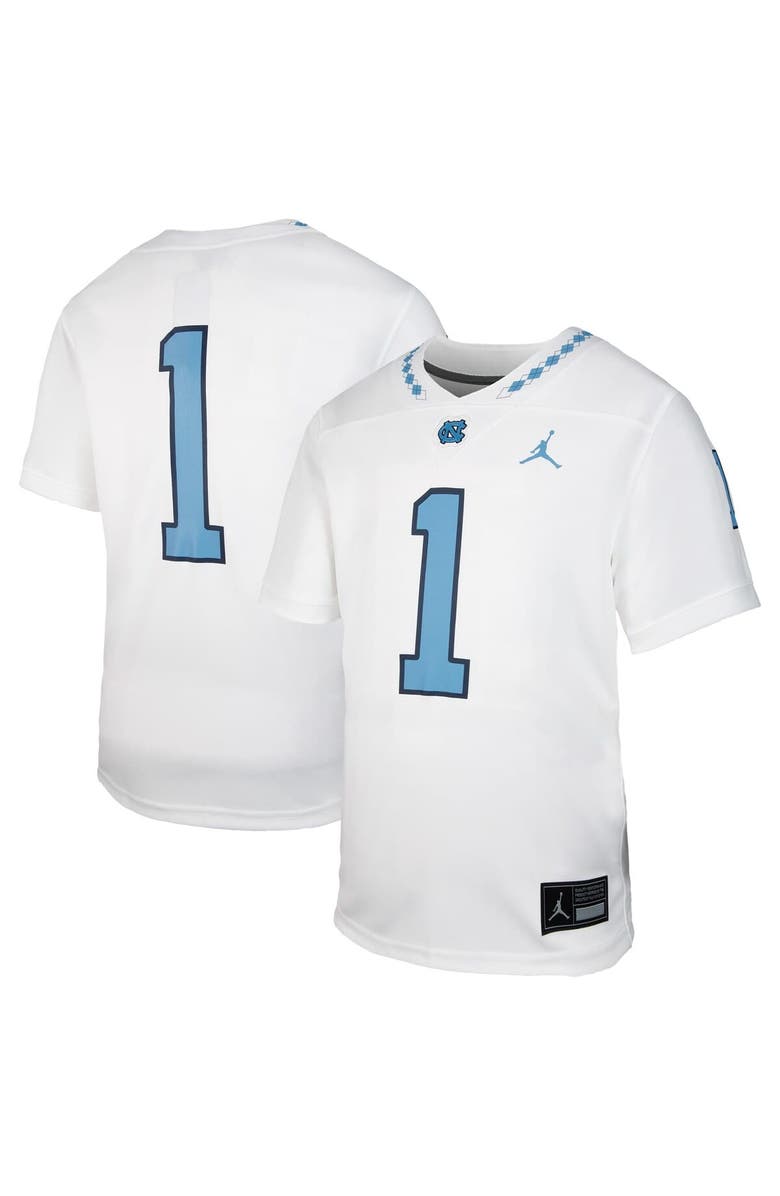 Jordan Brand Youth Jordan Brand #1 White North Carolina Tar Heels Untouchable Replica Game Jersey, Main, color, White